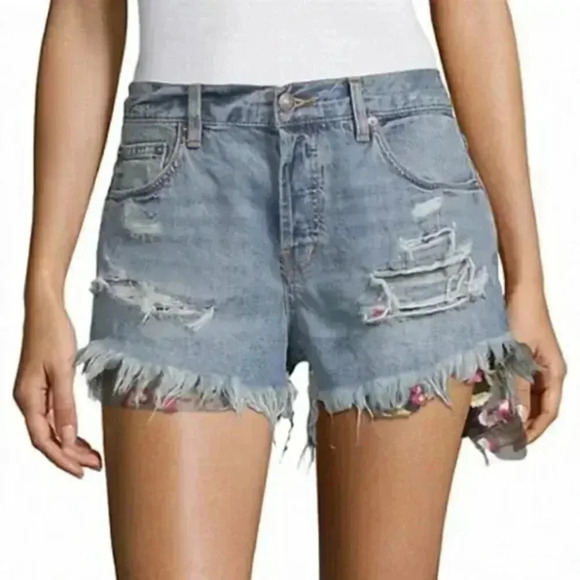 Free People Pants - Free People We The Free Distressed Denim Short